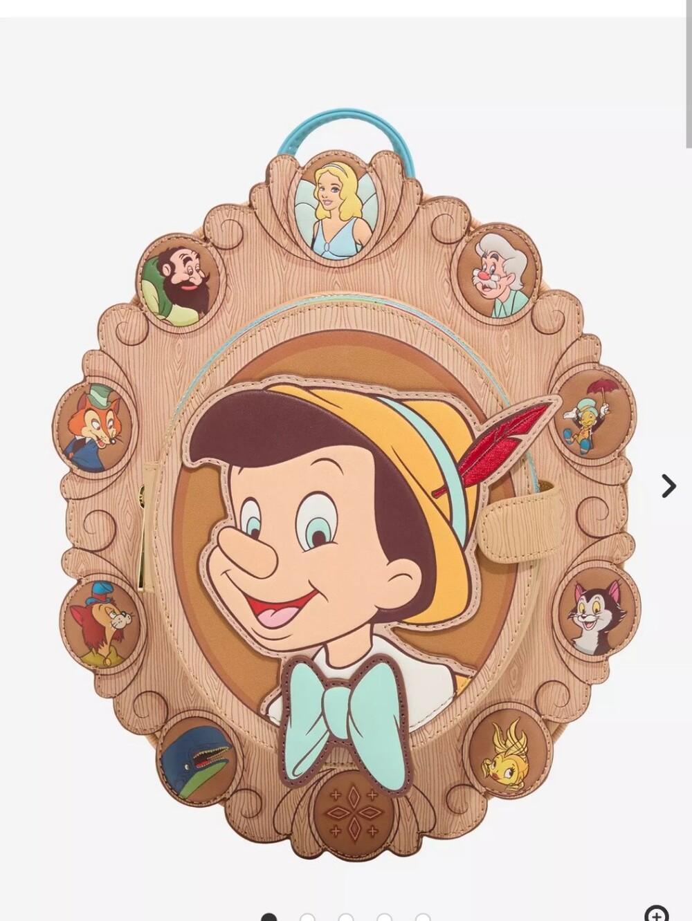 New Loungefly Disney Pinocchio Cameo Mini Backpack